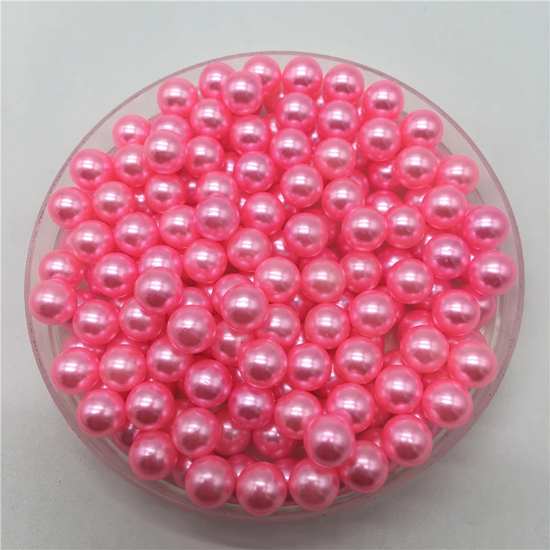 Hot pink 4 6 8 10 мм без отверстий ABS имитация жемчуга круглые бусины DIY браслет серьги Подвески ожерелье бусы для изготовления ювелирных изделий - Цвет: Hot pink