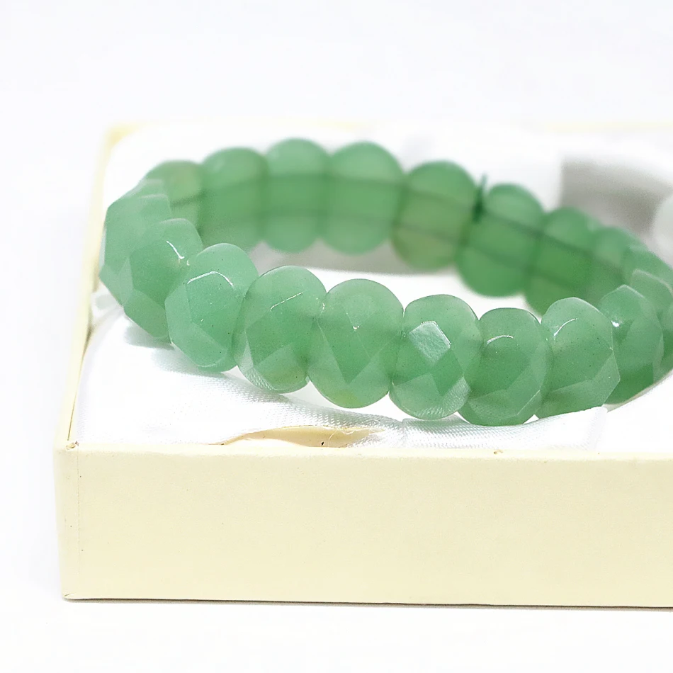 4 стиля наивысшего качества Природный камень жадеит зеленый браслет Женская мода