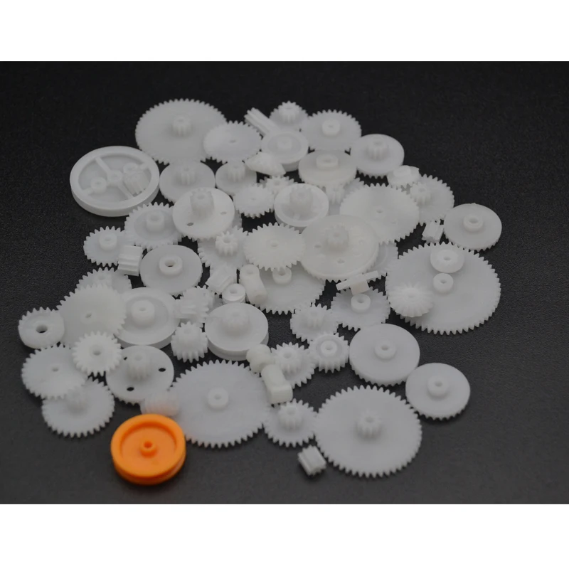 64 вида пластиковых валов однослойные коронки Червячные шестерни Cog колеса M0.5 для