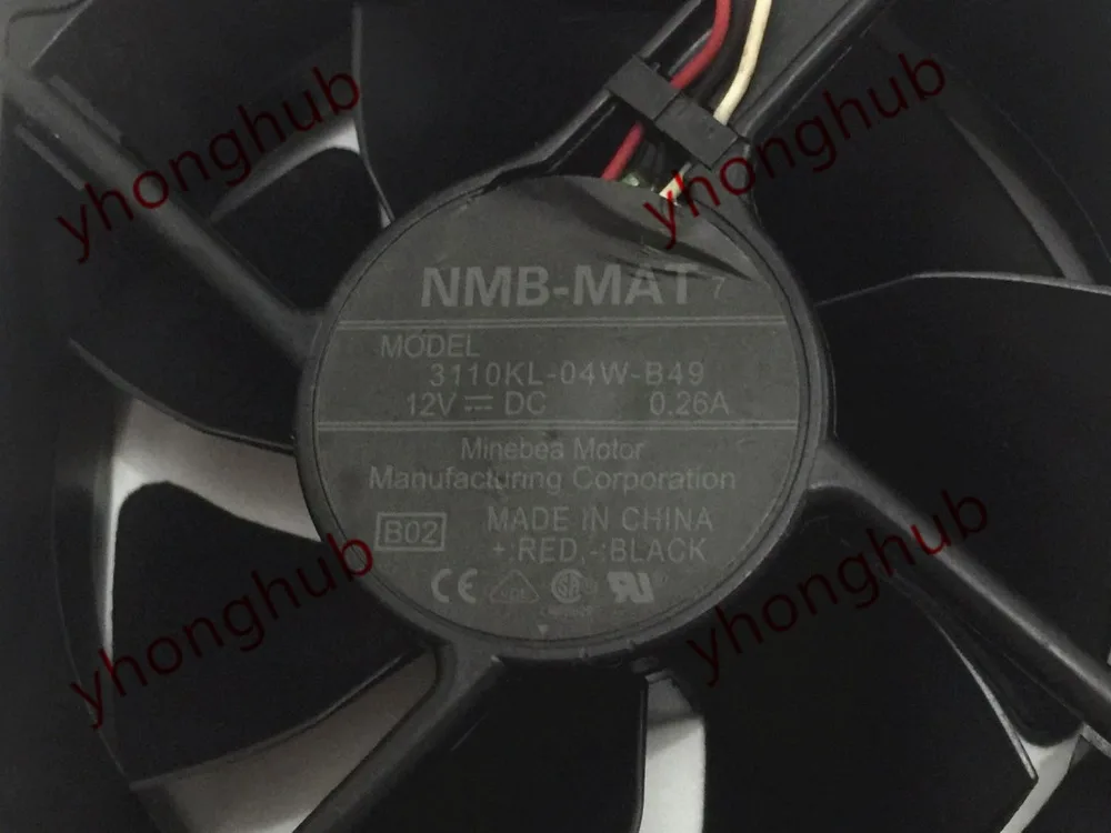 NMB-MAT 3110KL-04W-B49 B02 B01 DC 12V 0.26A 3-wire Server Cooling Fan | Компьютеры и офис