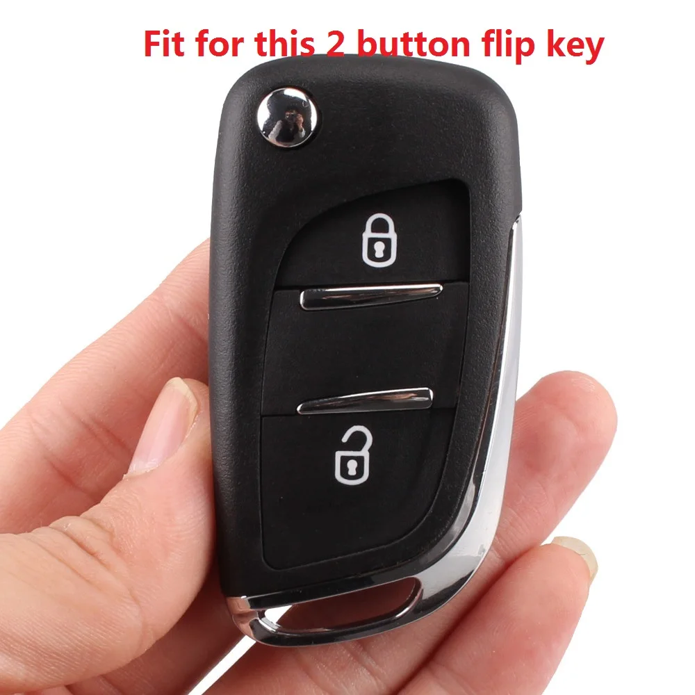 Брелок для автомобильного ключа без силиконовый чехол Citroen C2 C3 C4 C6 Berlingo Peugeot 307 408 308