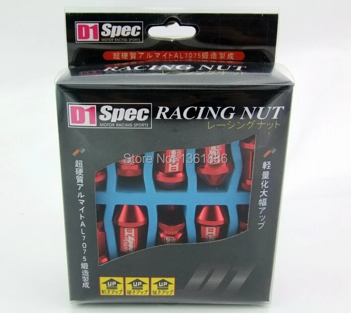 D1 SPEC Wheel Lug Nuts L: 40mm P:12x1.5 7075 Aluminum 20 Pieces/Set | Автомобили и мотоциклы