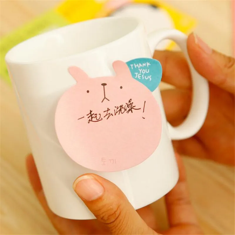 Kawaii мультфильм снеговик блокнот креативный милый кролик Липкие заметки