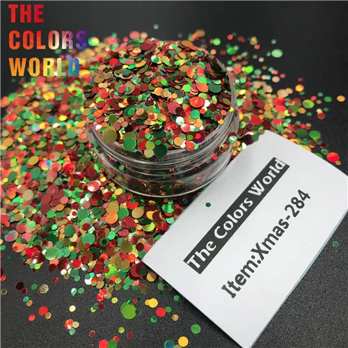 Xmas-284 200g TCT-030 смешивания Цвет и форма Рождество блеск для ногтей книги по искусству украшения средства ухода за кожей Уход - Цвет: Xmas-284 200g