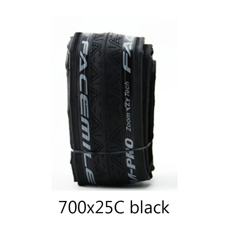 700x25 black PRO 700 x 23C 25C дорожные велосипедные Складные шины сверхлегкие 120TPI анти прокол Facemile Zoom Tech велосипедные Складные шины - Цвет: 700x25 black