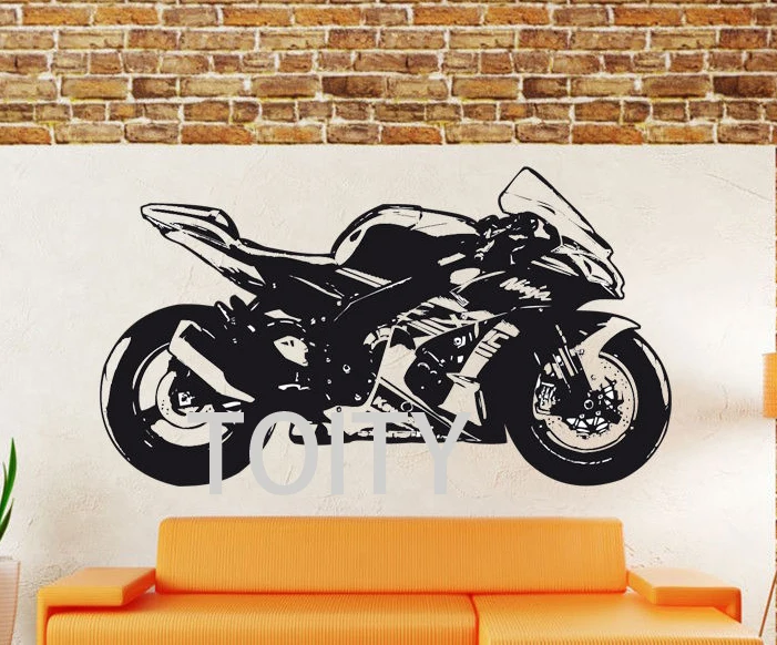 4 вида конструкций настенный стикер KAWASAKI NINJA ZX 10R Виниловая наклейка для гонок на