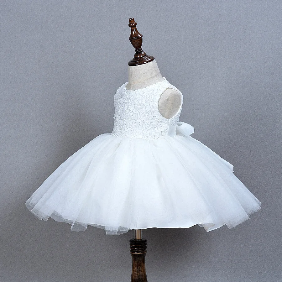 

1 Year Old Baby Girl Dress Beige Princess Wedding Birthday Formal Vestido 2016 Toddler Baby Clothes Christening Gowns