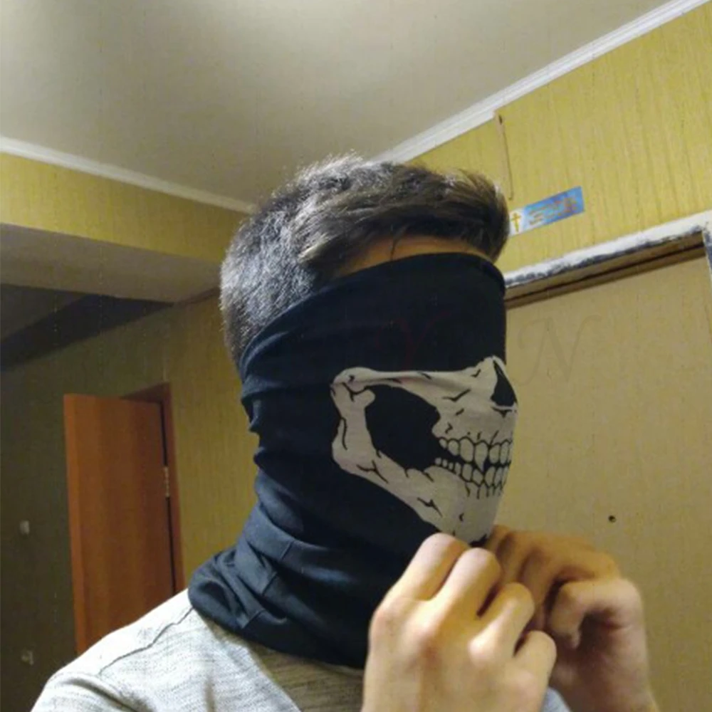 Мотоциклетная маска череп Призрак Maske Байкерская для лица ветрозащитная