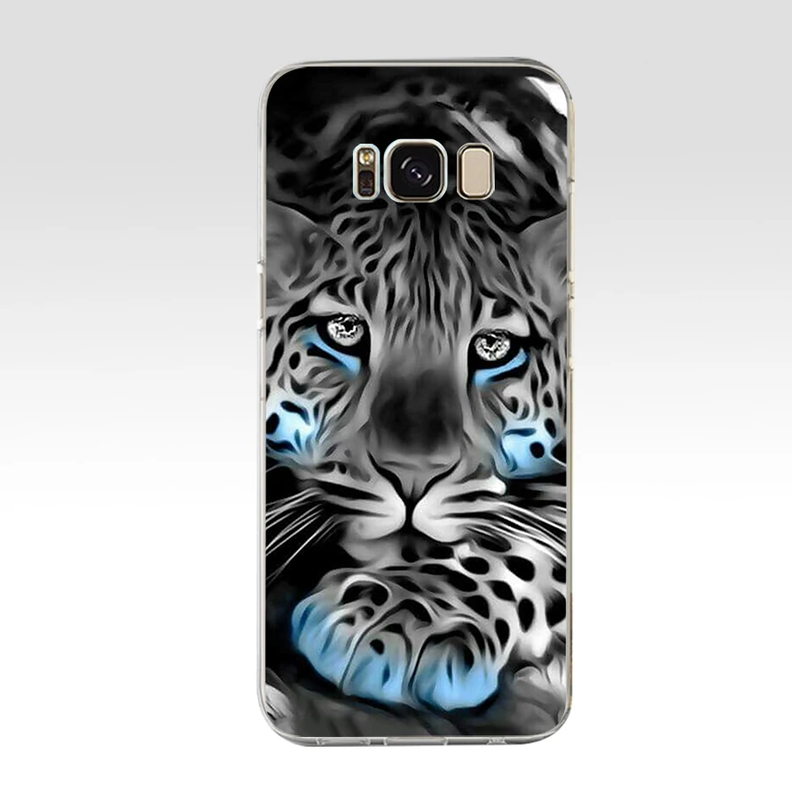 Мягкий Силиконовый ТПУ чехол для Samsung Galaxy s6 s7 edge S9 S8 S10 Plus 29 цветов Лев тигр леопард