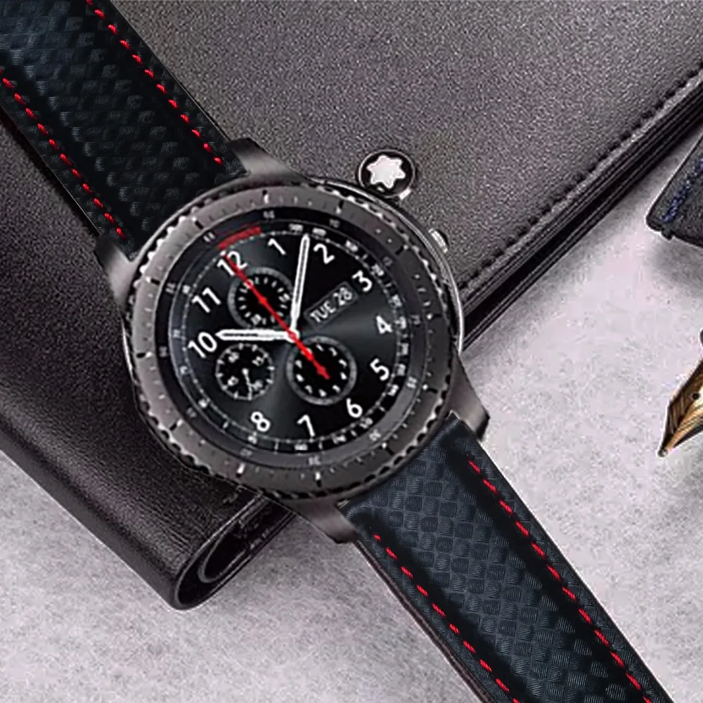 Ремешок AKGLEADER 22 мм для Samsung Gear S3 стильный браслет из углеродного волокна и