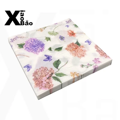 20pcs Napkins Причудливый букет цветов 20 шт. вечерние салфетки розы этикетка бутылки наклейка коробка свадебных приглашений сумка предметы для украшения дня рождения - Цвет: 20pcs Napkins