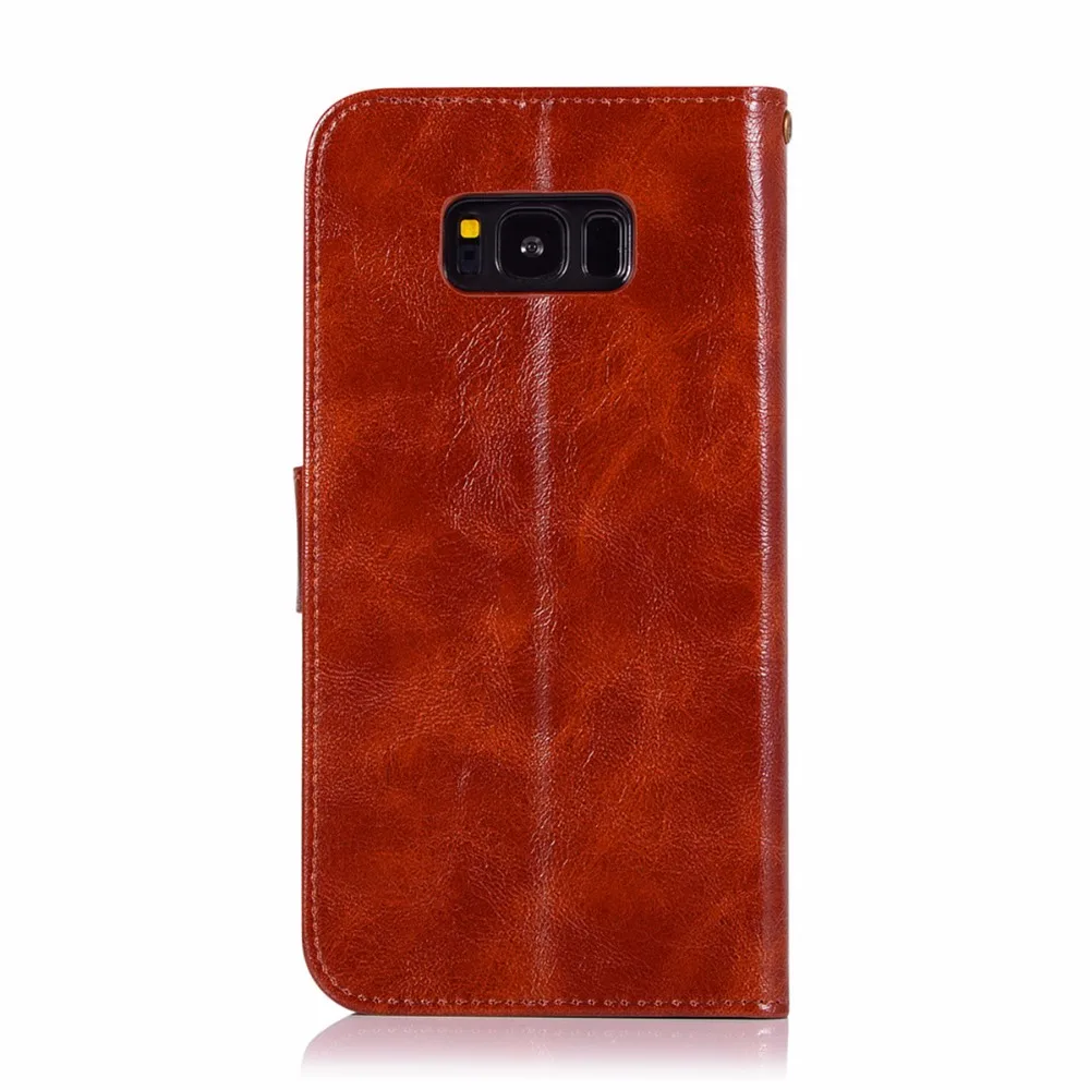 Модный чехол-кошелек для Samsung Galaxy S8 чехол телефона Plus сумка с подставкой