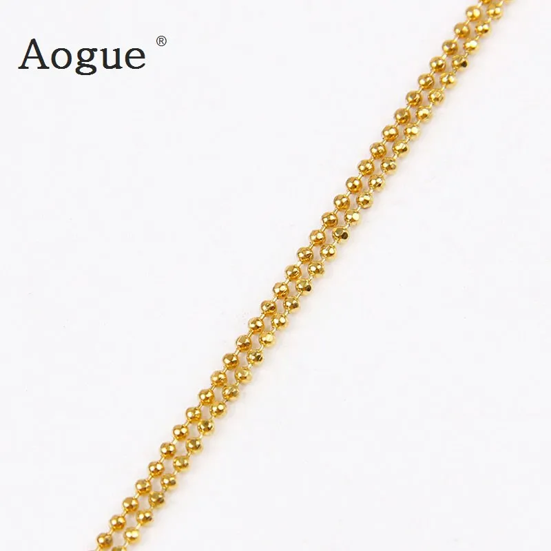 Металлическая цепочка с бусинами 5 м/лот 2 4 мм | Украшения и аксессуары