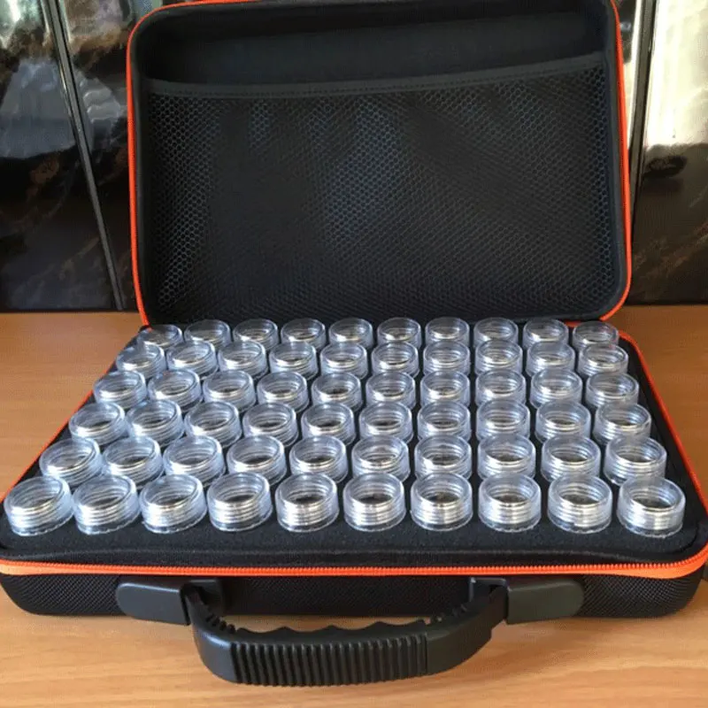 30/60 Bottles Diamond Painting Box Container Storage Carry Case Holder Hand Bag Zipper Design Shockproof Durable | Дом и сад
