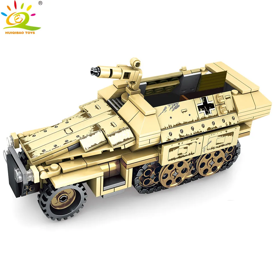 HUIQIBAO игрушки 4 стиля военный бронированный автомобиль строительные блоки для