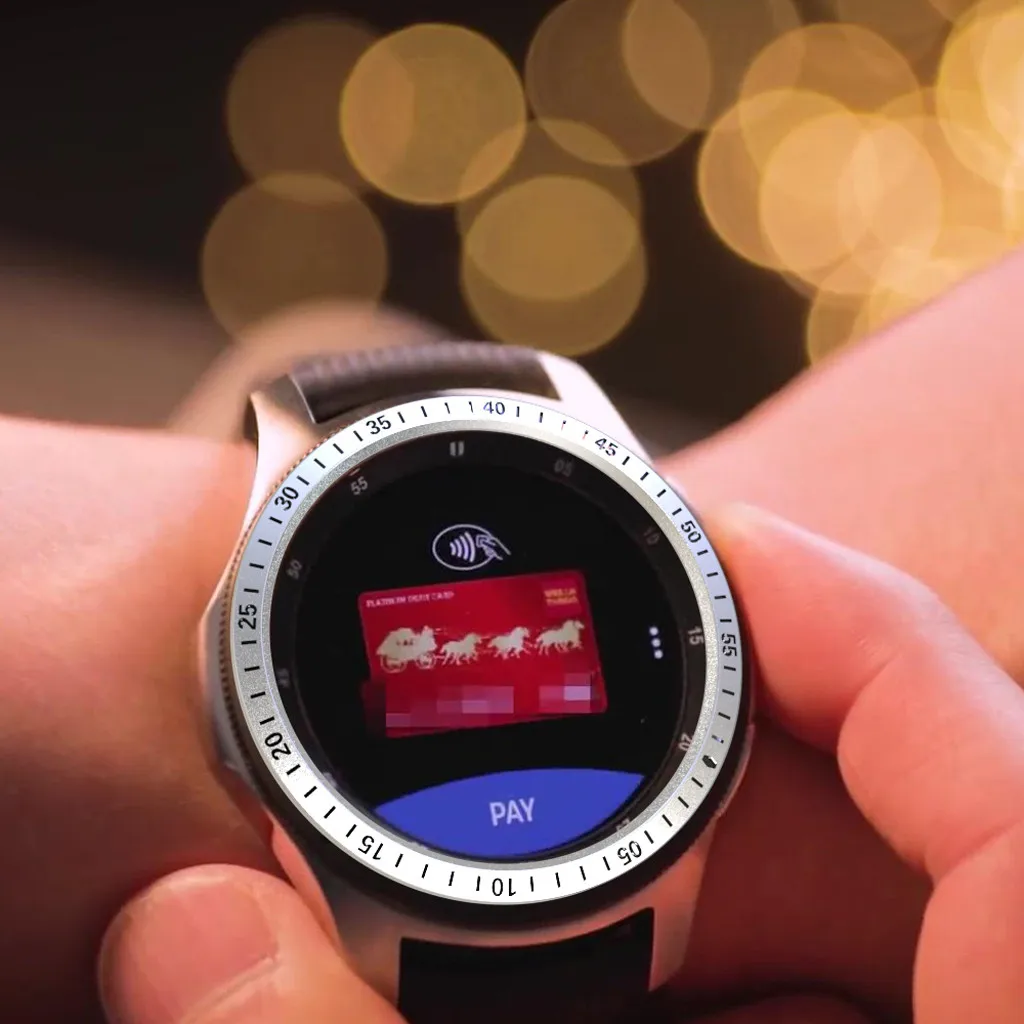 Модные украшения для часов Аксессуары Samsung Galaxy Watch 46 мм Безель клейкая крышка