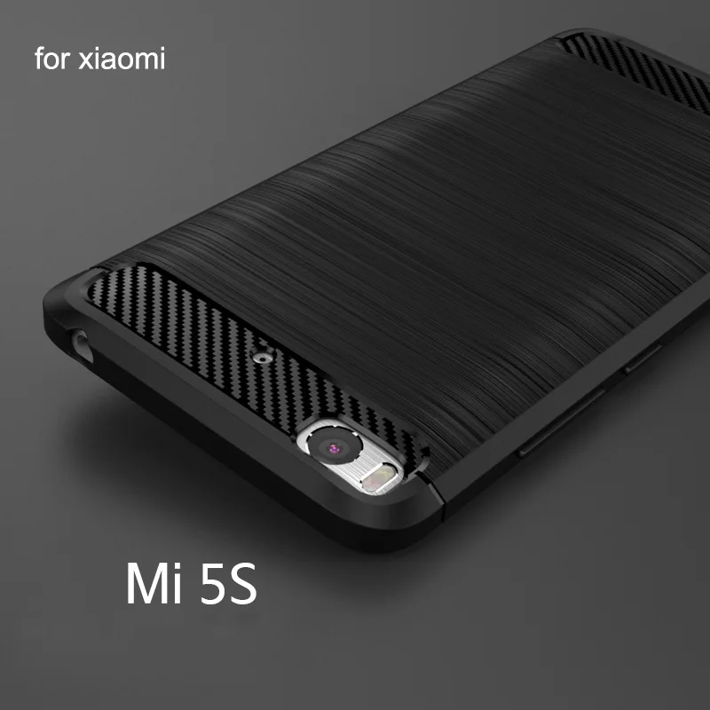 Coque Для Сяо Mi 5S случае 5.15 &quotтелефон высокое Класс углерода Волокно матовый Мягкий
