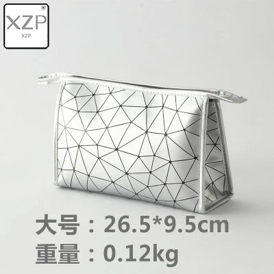 Silver Big Size XZP многофункциональная подвесная косметичка для путешествий, женские сумки для макияжа, органайзер для туалетных принадлежностей, водостойкая женская косметичка из искусственной кожи для хранения - Цвет: Silver Big Size