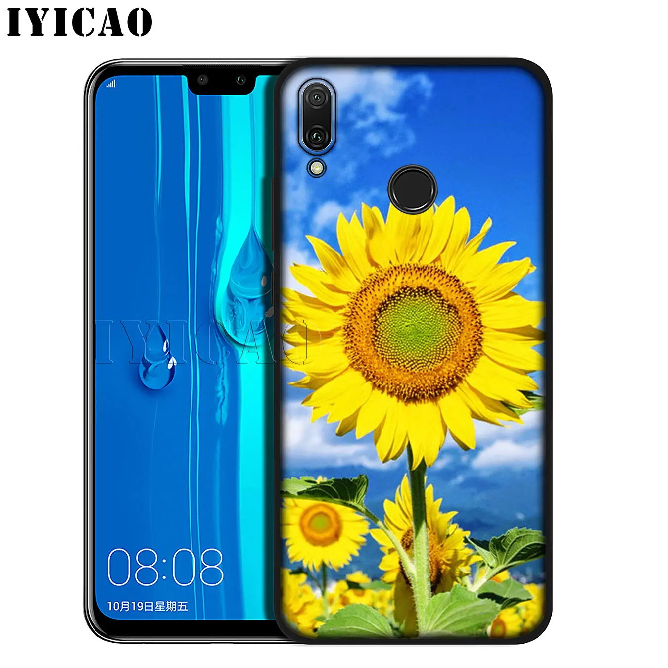 IYICAO Sunflower Flower Painted Cover Colourful Soft Case for Huawei Mate 30 20 10 Pro Nova 5I 5T 5 4 4E 3i 3 2i Lite Smart |