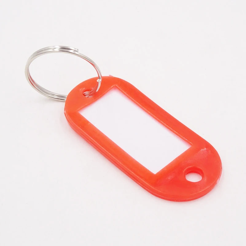 15Pcs Plastic Keychain Blanks Key Ring Diy Name Tags For Baggage Paper Insert Luggage Mix Color Chain Accessories YSK-1 | Украшения и