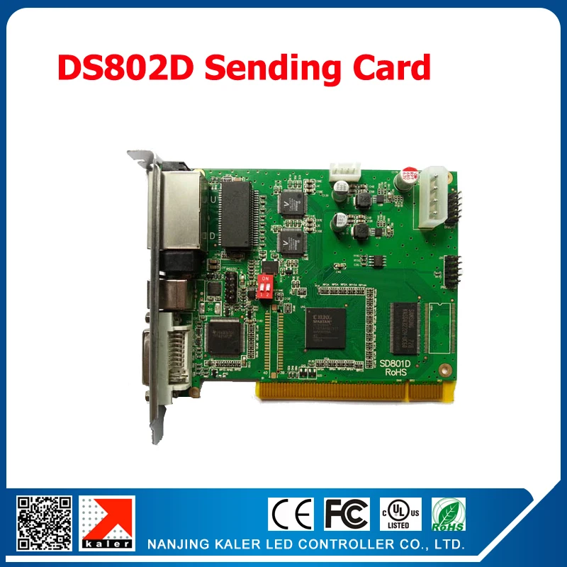 Kaler LINSN DS802D светодиодный дисплей отправка карты синхронный двойной цвет