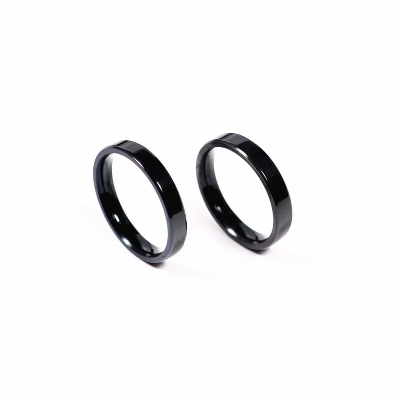MOREDEAR 3 мм черное титановое кольцо из нержавеющей стали обручальное свадебное