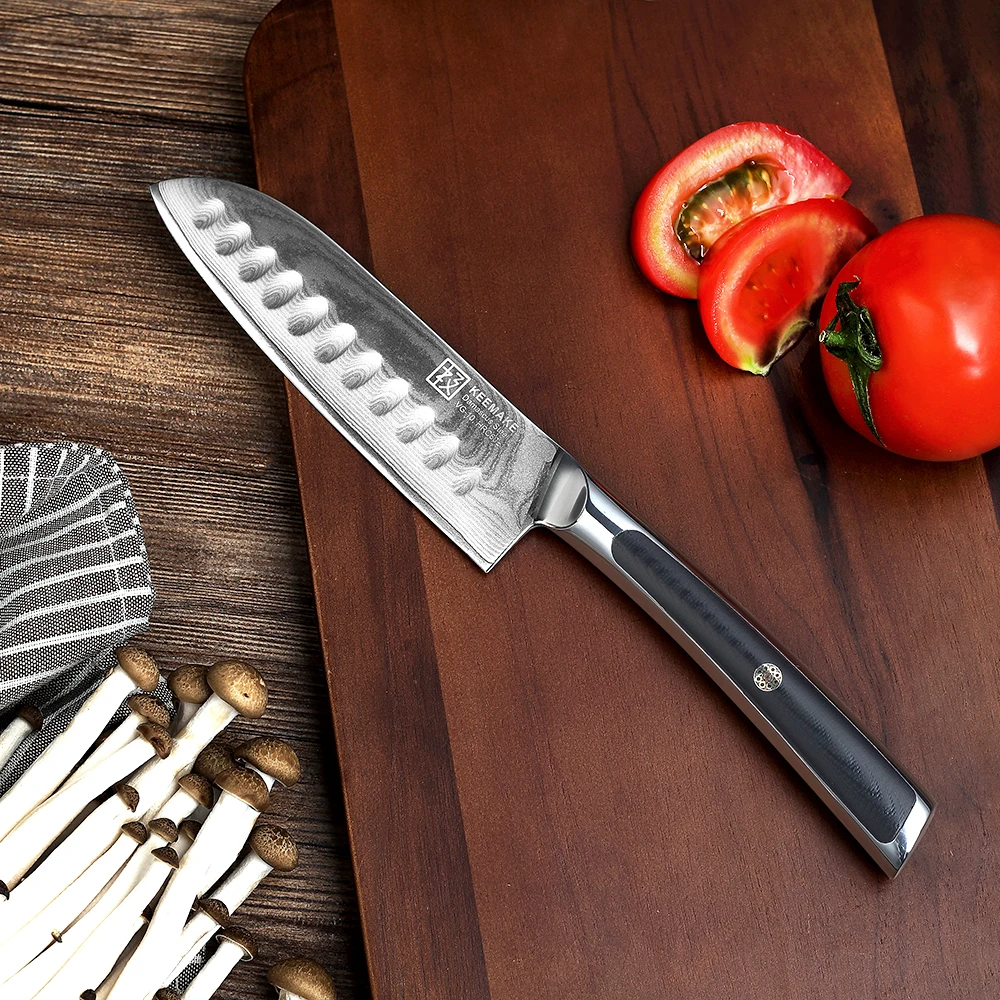 Keemake 8 ''Шеф-Повар 5 ''santoku Ножи японский VG10 Core острый нож 73 слоя ножи из