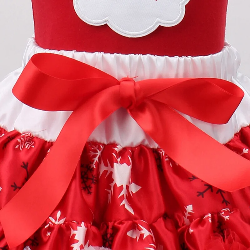 Леденцы принт детская одежда для детей без рукавов Топ девочек и Снежинка юбка Ropa