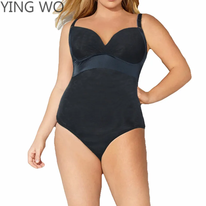 Женское корректирующее боди большого размера с твердым контролем регулируемые