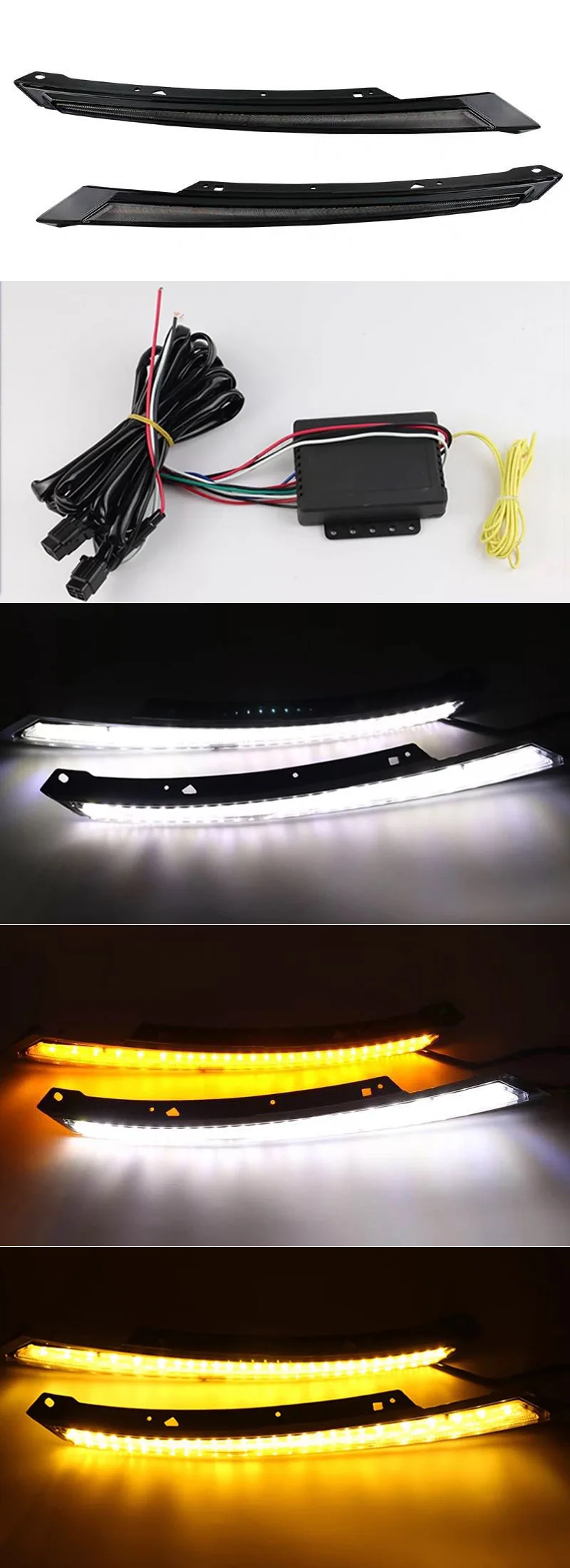 Для hyundai Civic 10th, светодиодный фонарь для бровей дневные ходовые огни DRL с желтым сигналом поворота