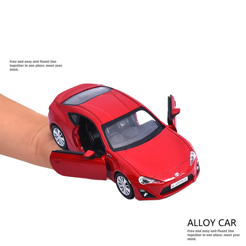 Модель автомобиля из 1:36 сплава, высокая имитация GT86, модель суперавтомобилей, металлические Литые машины, игрушечные транспортные средства