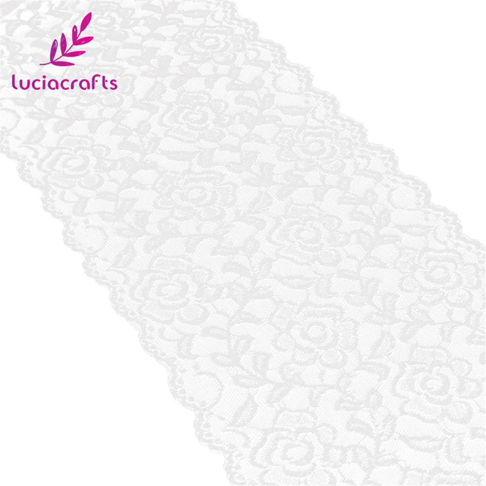 Lucia crafts 1 ярд/лот 19,5 см черная/белая кружевная лента для рукоделия для одежды подарочная упаковка свадебные аксессуары R0512