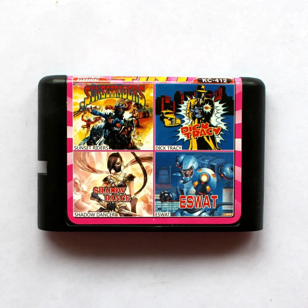 4 в 1 игровая карта SEGA MD для Sega Mega Drive|shadow dancer|sega md game cardsunset riders |