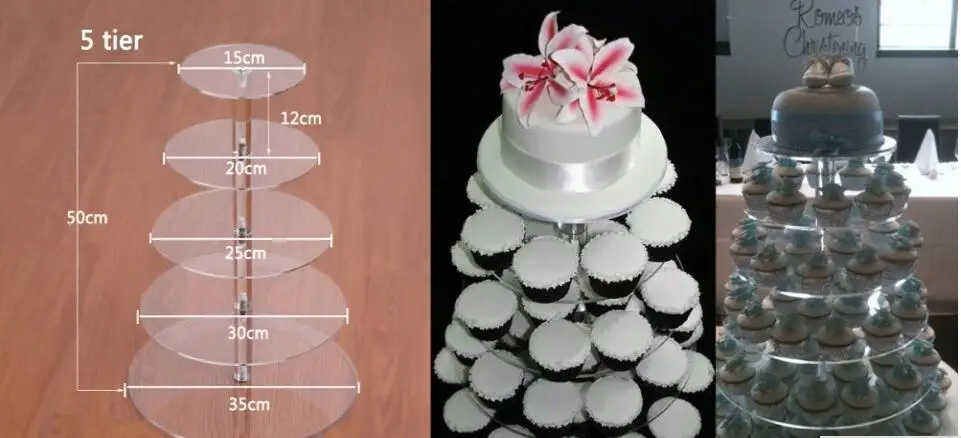 Free Shiping 8 Tier Crystal Acrylic Round Cupcake Stand or perspex cake Display Tools Suitable for Christmas/Wedding/Birthday | Дом и сад