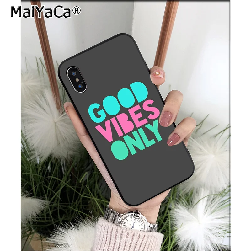 Мягкий Черный силиконовый чехол MaiYaCa для Apple iPhone 8 7 6 6S Plus X XS MAX 5 5S SE XR | Мобильные