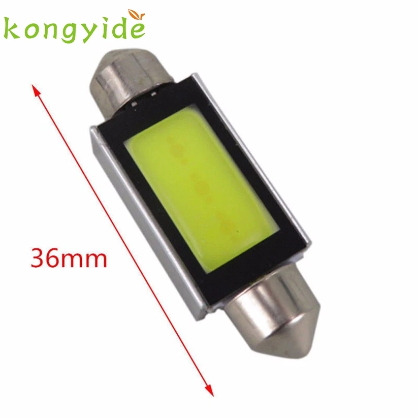 Автомобильный Стайлинг kongyide 2 шт. светодиодный светильник белый 36 мм COB 6418 C5W 4 Вт 12