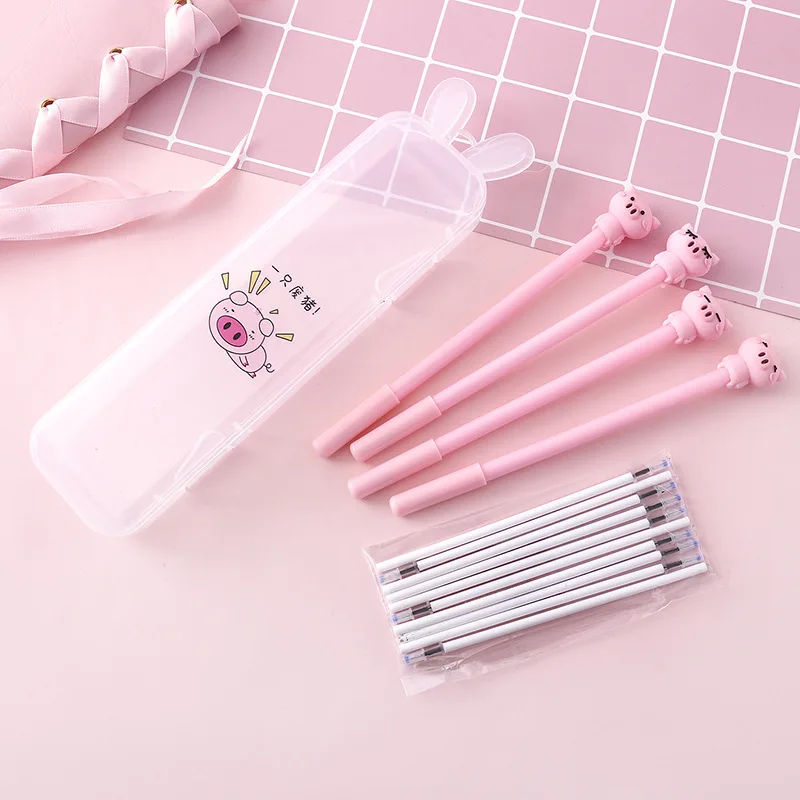 Большой чехол для карандашей kawaii с кроличьими ушками коробка гелевой ручкой