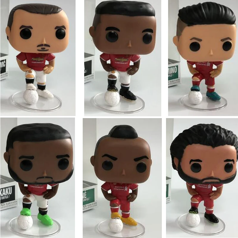 Футбол Romelu Lukaku& ZLATA Ibrahimovic& Paul Pogba robero Firmino& Mohamed Salah& Sadio Mane Виниловая фигурка кукол игрушки