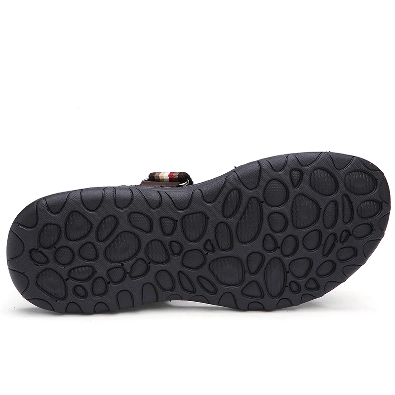 Мужские сандалии из натуральной кожи большие размеры 45 летние мужские шлепанцы с