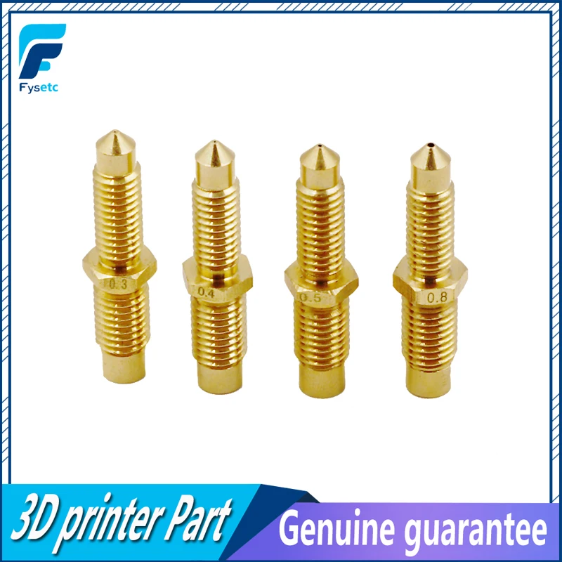

1PC 0.3mm/0.4mm/0.5mm/0.8mm 3D Printer Accessories V6 Integral Nozzle V6 Brass Nozzle Throat One V6 Nozzle Throat Siamese