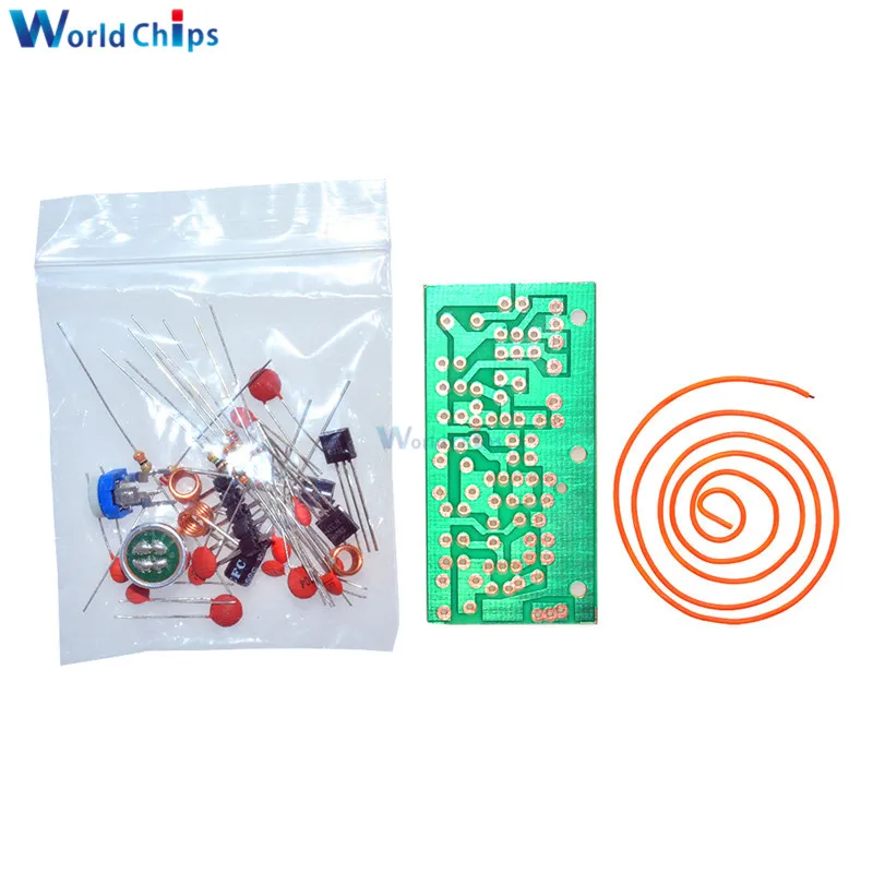 DC 1 5 V 9V FM Беспроводной микрофон DIY Kit Комплектующие для самостоятельной сборки