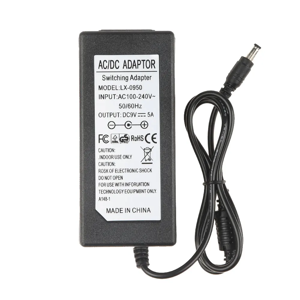 9V 5A US Plug Светодиодный светильник переменного тока Мощность адаптер Зарядное устройство для беспроводной триггер вспышки YONGNUO Godox светодиодный светильник YN128 YN360S YN360 III YN600 YN300III YN300AIR YN350 YN216 YN900 - Цвет: 9V 5A US Plug