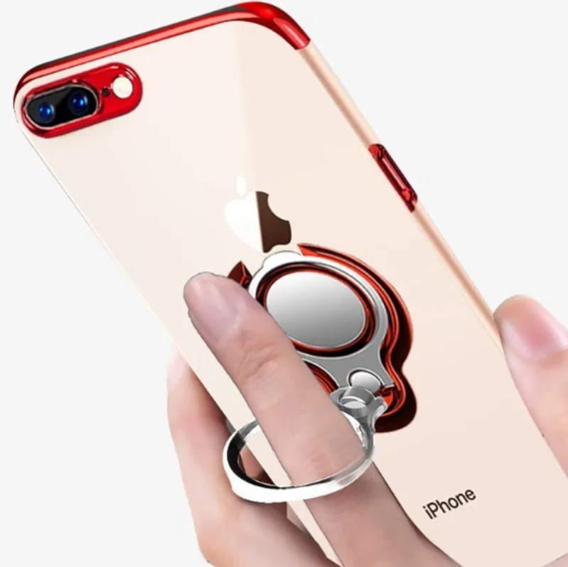 Чехол для телефона с покрытием IPhone 7 чехол Iphone X XR XS MAX 6 6s 8 Plus 3 в 1 прозрачный