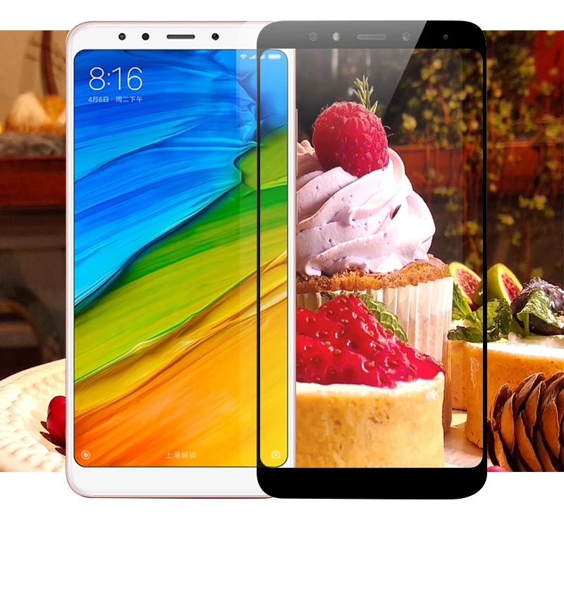 9H полное покрытие Защита экрана для Xiaomi Redmi 5 Plus закаленное стекло Защитная пленка