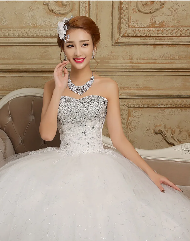 2015 Factory Sale White Red Vestido De Noiva Organza Bride Dresses Made in China Top Selling Casamento Aliexpress A052A|dresse|dress pandabrides mom