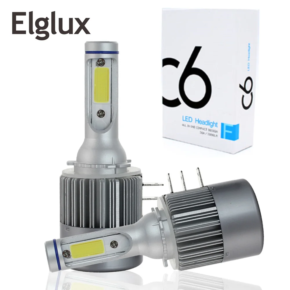 2 шт. Автомобильные светодиодные лампы H15 72 Вт 6000 лм|Передние LED-фары для авто| |