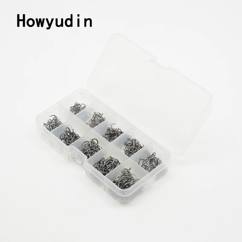 

500 pieces fishing hooks 3#-12# fishing hook barbe gancho Boxed anzol para pesca anzois hamecon simple olta kanca fishing haken