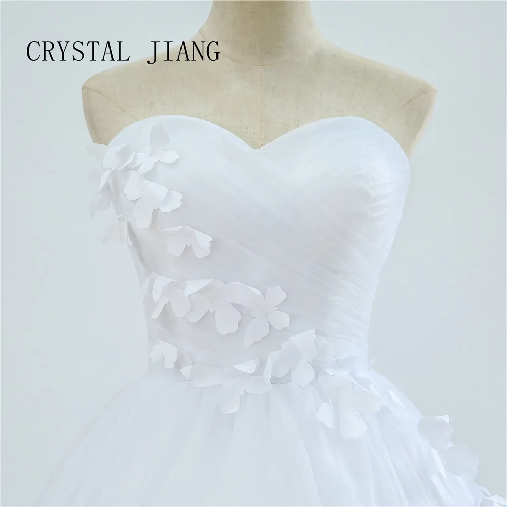 Свадебное бальное платье с кристаллами JIANG Vestido De Noiva 3D бабочкой милое красивое