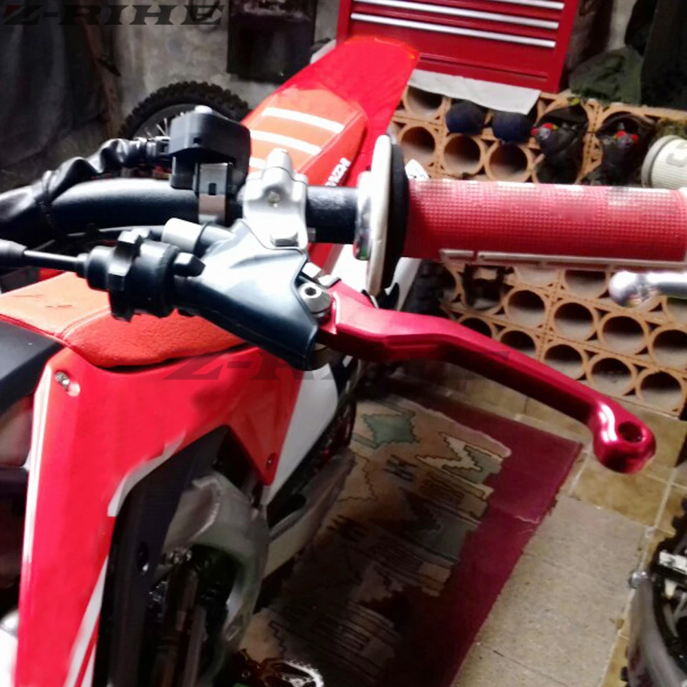 Красные рычаги поворотного тормоза CNC для Honda CRF250R CRF450R CRF 250R 450R 2004 2008 2009 2010 2011 2012 2013
