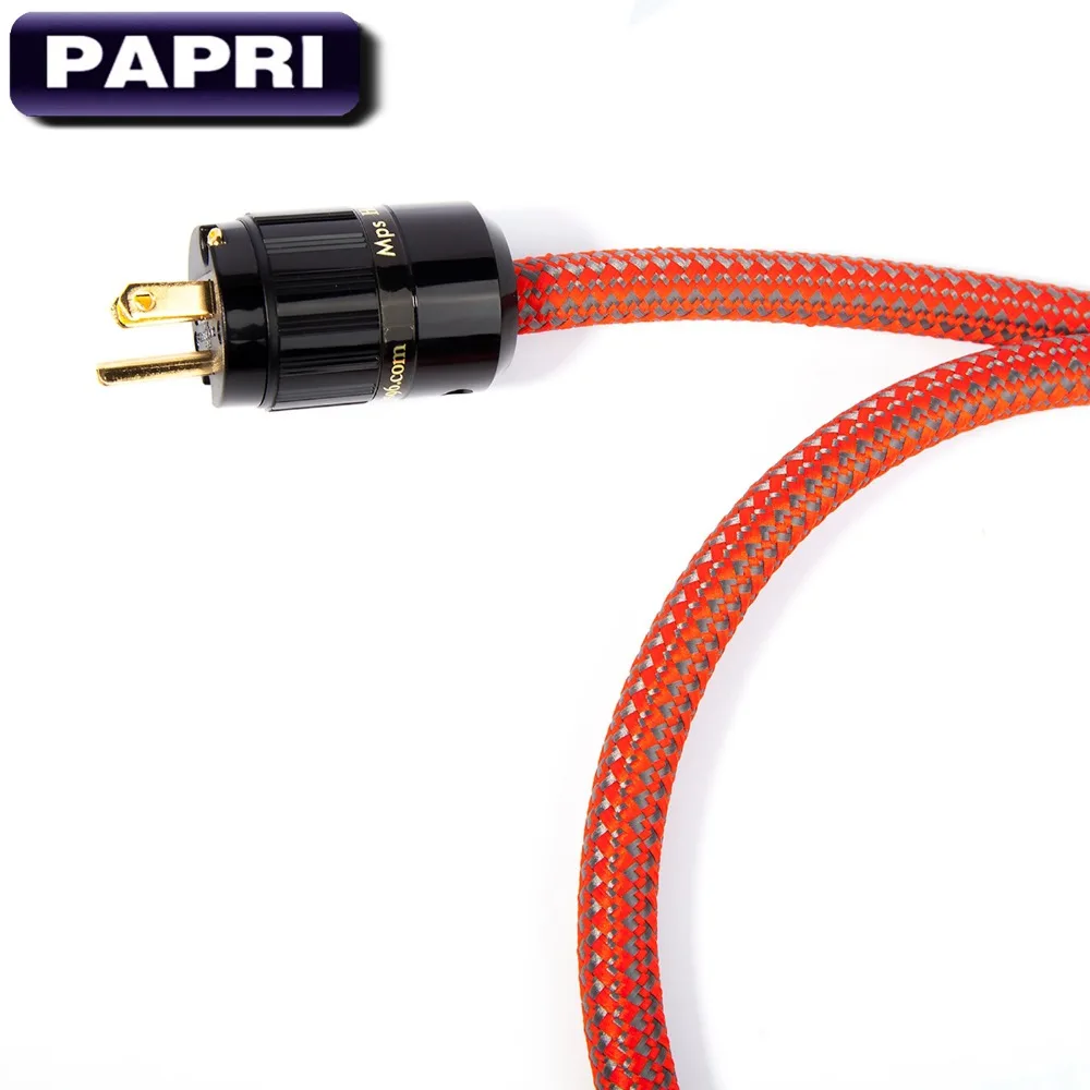 PAPRI C 380 AC HiFi 24K позолоченный разъем 99.9997% OFC кабель питания усиливает аудио шнур DVD CD